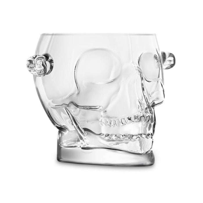 Final Touch BrainFreeze Skull Glass Ice Bucket with Handles, 54 oz (1.6 L)