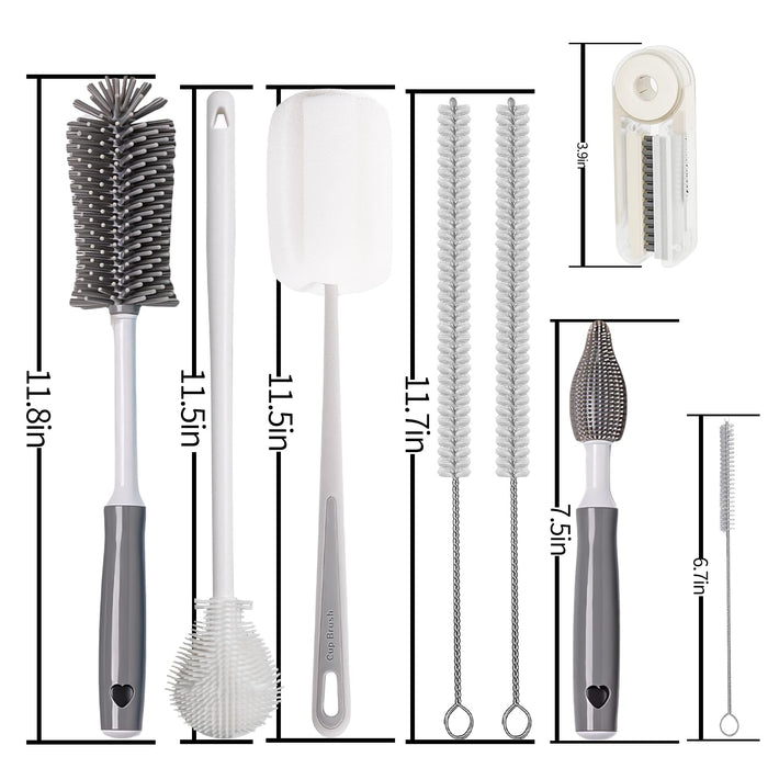 Dosanlues Bottle Cleaner Brush Set - 8 Pack Bottle Brushes for Cleaning