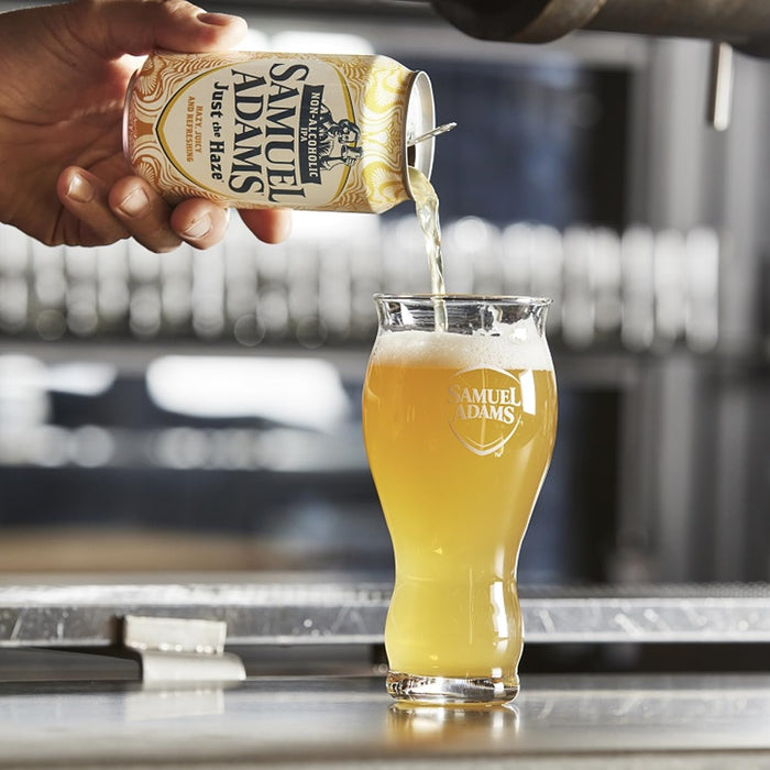 Samuel Adams 5 Pack Just the Haze Non-Alcoholic Hazy IPA Brew - Dealcoholized Sam Adams Craft Beer - 12oz Cans - Sabro, Citra, Mosaic, Cascade Hops