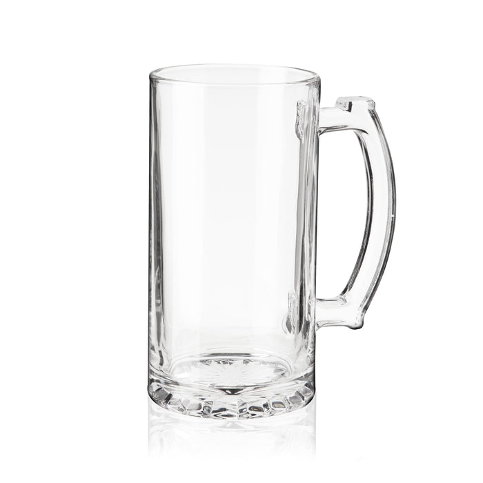 True Beer Glasses, Extra Large Beer Mugs with Handles, Thick Glass Steins for Lagers, Pilsners, Stouts, Root Beer, Birthday Gifts for Men, Game Night, Happy Hour, Home Bar, 26 oz, Set of 2
