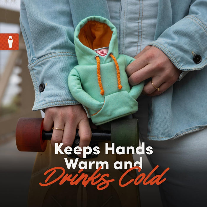 Puffin Hoodie Insulated Can Cooler, 12 & 16 oz - Honey Brown & Island Time