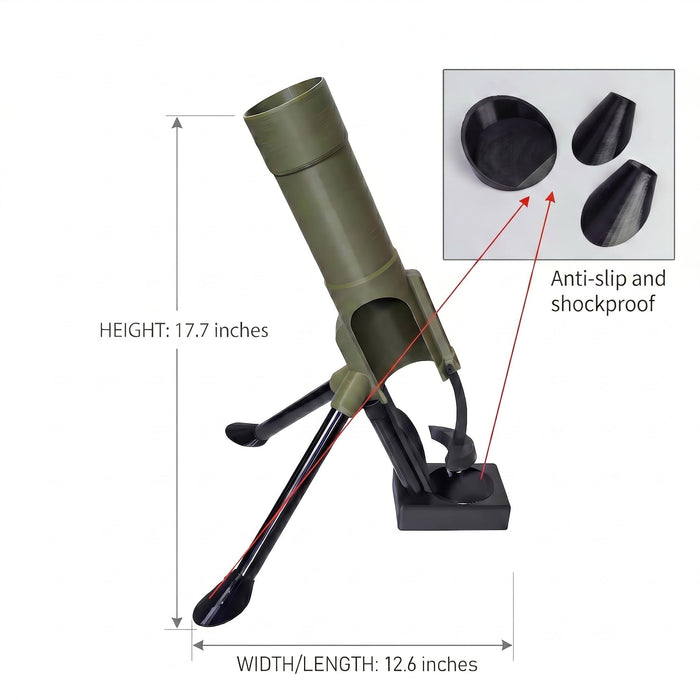 FKSWSQY Cap Mortar Bottle Opener - Tactical Beer Cap Launcher with Adjustable Arms for 12oz Bottles - Heavy Duty Military Bar Decor - Fun Gift for Men, Veterans, Dads
