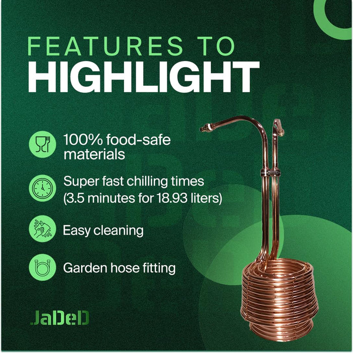 Scylla™ Copper Wort Chiller for Beer Brewing | Triple Coil Immersion Chiller for Home Brewing Kits | Fits Grainfather, Brewzilla, Anvil Foundry | For Kettles with Electric Elements