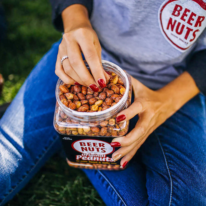 Beer Nuts Chocolate Covered Original Peanuts, Gluten Free, Kosher, Low Sodium, Made In The USA, Perfect for Holidays or Parties, Serious Snacking Since 1953 (22oz, Chocolate Covered Peanuts)
