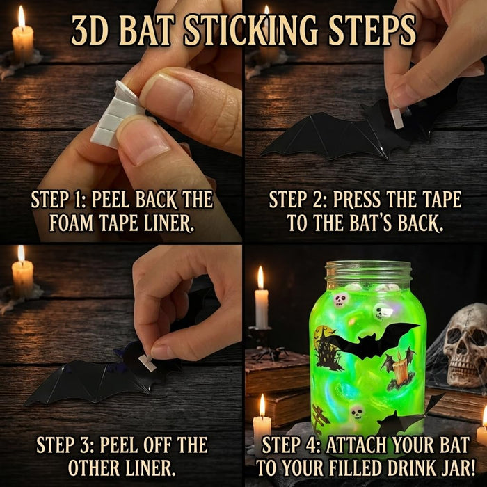 1Gallon Halloween Drink Dispenser with 10 Stickers for Party Decoration