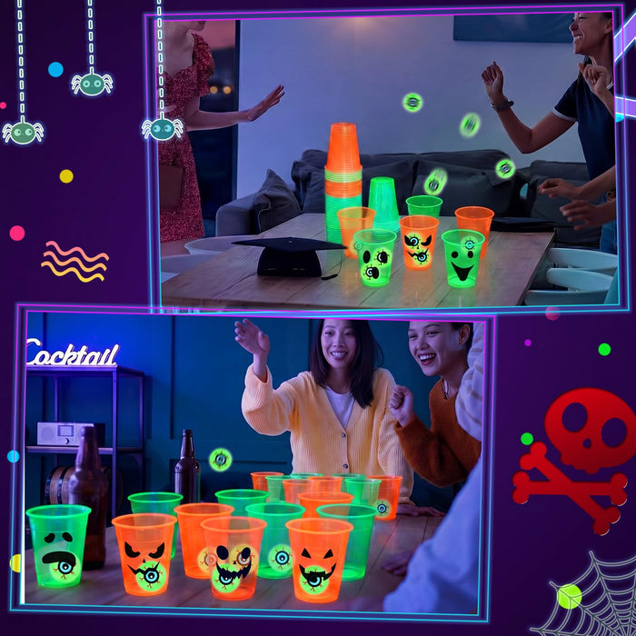 Ferrochef 35 Pcs Halloween Game Party Supplies Glowing in The Dark Beer Cup