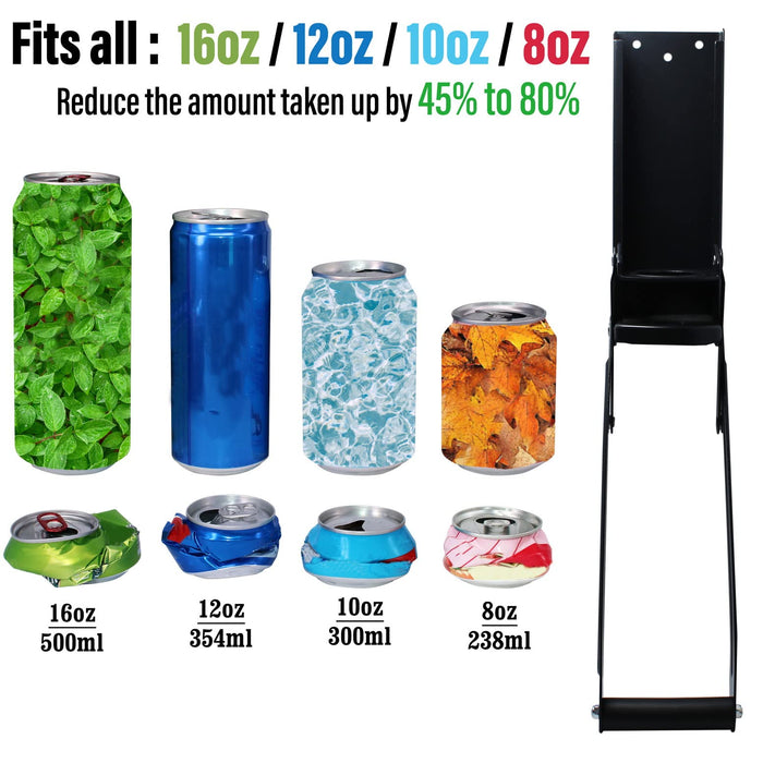laffeya Aluminum Beer Can Crusher 16oz, Wall Mounted Smasher for Recycling