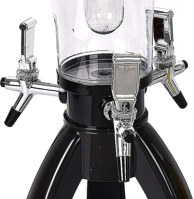 JOMRTS Beer Dispenser 3L Beer Dispenser, 3 Faucets and Ice Pipes for Beverages and Beverages in Party Barbecue Restaurants