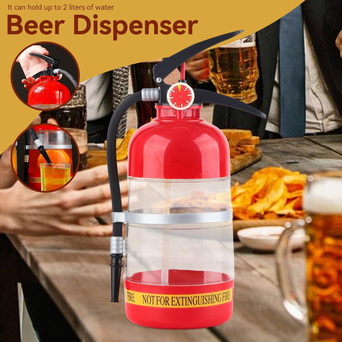 2L Whiskey Decanter, Portable Fire Extinguisher Container Funny Beer Dispenser for Home Party Beer Dispenser Barrels Bar Beverage Liquor Rack Machine for Wine Spirits Drinks