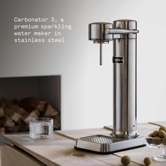 aarke - Carbonator III Premium Carbonator-Sparkling & Seltzer Water Maker-Soda Maker with PET Bottle (Stainless Steel)
