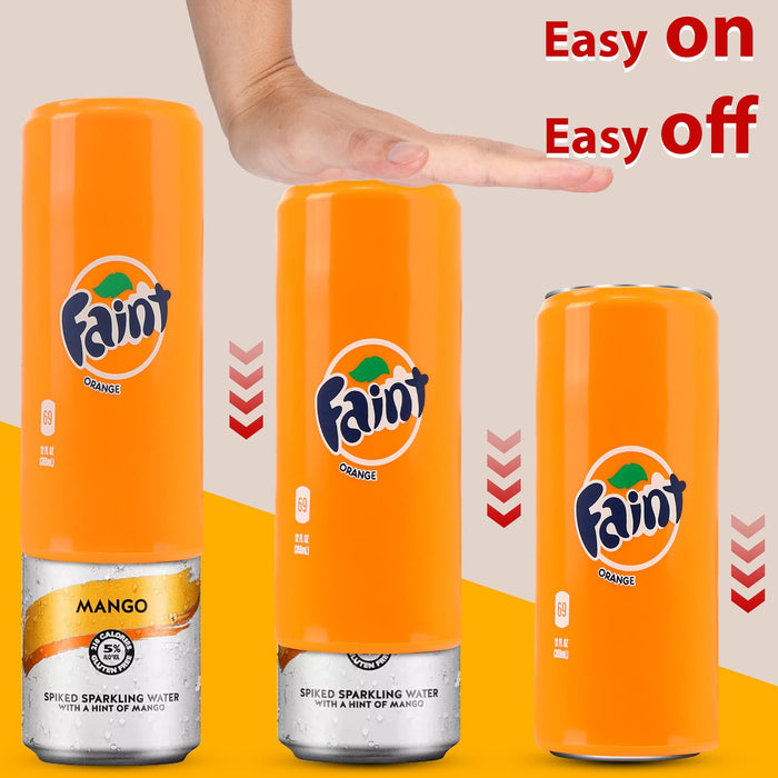 Silicone Can Covers that Look Like Soda for 12 oz Skinny Cans (4-Pack), Beer Cozy as Gifts, Reusable Seltzer Sleeves for Outdoor, Golf, and Parties (12 oz / 355 ml Slim Drink Covers, Mixed Color)