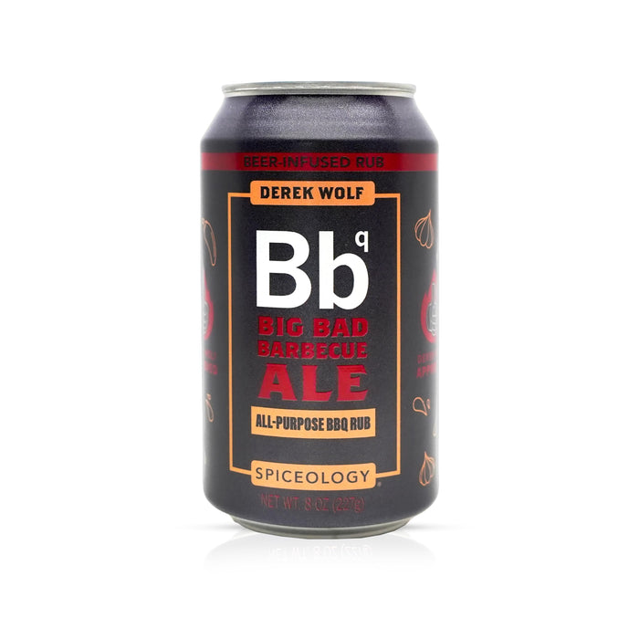 Spiceology - Derek Wolf 6-Pack Beer-Infused BBQ Rub Set - Garlic Chile Lager, Jalapeño Lime Pilsner, Sweet Carolina Blonde, Sticky Bourbon Brown Ale, Big Bad BBQ Ale & Mesquite Peppercorn Lager