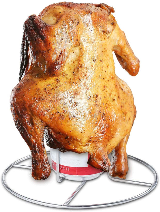 Beer Can Chicken Holder -2 pcs for Grill Oven Smoker Sturdy Stainless Steel Beer Butt Chicken Holder for Whole Chicken Roaster Easy to Use and Clean Chicken Rack for Tender and Juicy Chicken Turkey