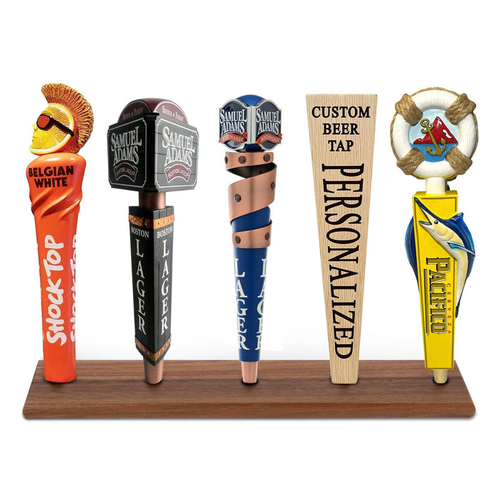 YeeBeny Beer Tap Handle Display, Beer Tap Handle Display Wall Mount for Beer, Whiskey Wine, Boston Wine Bottle Display, Beer Tap Handle Holder with 5 Beer Tap(Only Holder)