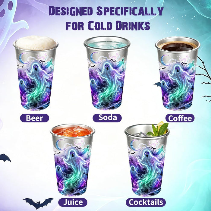 16oz Ghost Color Changing Cup Cold Activated, Halloween Party Supplies