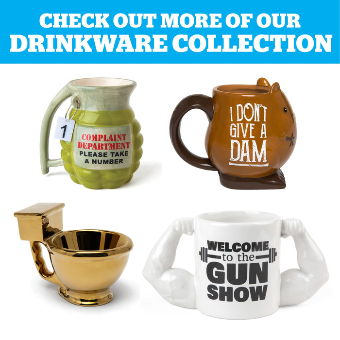 BigMouth Inc. The Dumbbell Beer Glass, Novelty Beer Drinking Glass, 24 Oz