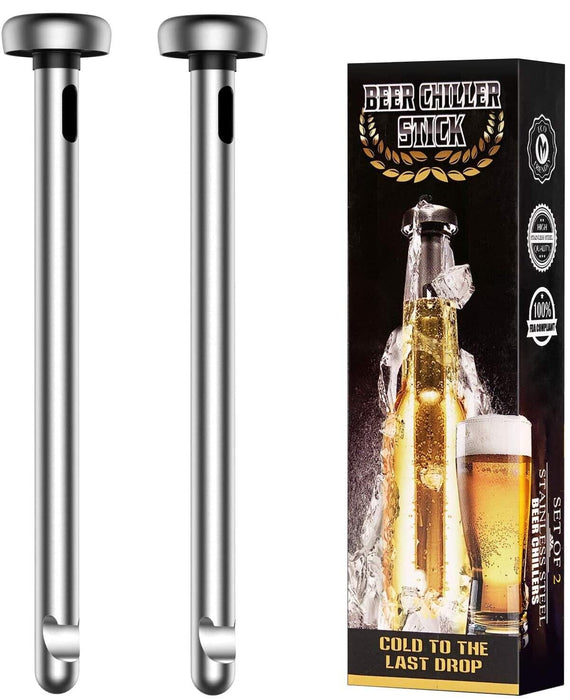 Fronnor Gifts for Men Beer Chiller Sticks for Bottles Cool Unique Gift for any Beer Lover Stainless Steel Beverage Cooler,Christmas,Thanksgiving,Fathers' Day,Valentine's Day Gifts