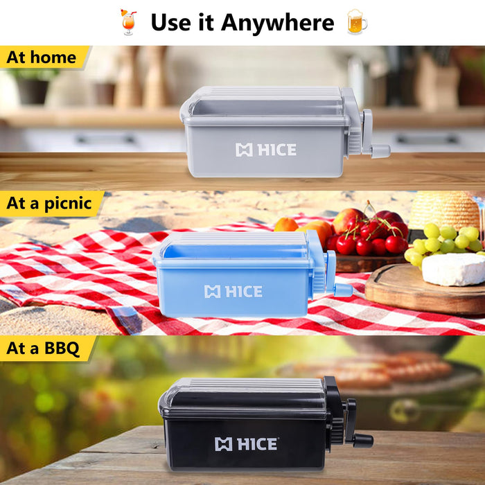 HICE Drink Chiller Rapid Beverage Cooler - Hyper Spin Instant Can & Bottle Cooler, No Batteries, Iced Frost Cooling for Soda, Beer & Water, Mini Universal Drink Cooler, Fast & Coldest Freeze (Gray)