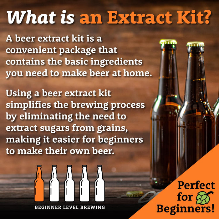 My Brew Supply Hazy IPA Extract Kit | Pale Dry Malt Extract | Flaked Wheat & Oats | Corn Sugar | Azacca & Mosaic Hops | English Ale Yeast | Priming Sugar | Bottle Caps | 5 Gallon Yield