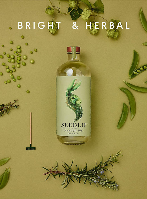 Seedlip Garden 108 - Non-alcoholic Spirit | Calorie Free, Sugar Free | Non-alcoholic Cocktails | 23.7fl oz (700ml)