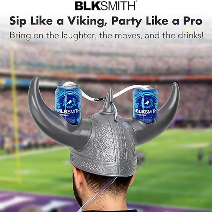 BLKSMITH Viking Drinking Hat | Viking Helmet | Drinking Accessories for Parties & College