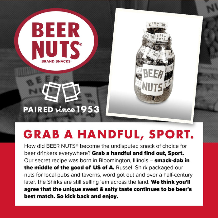 Beer Nuts Chocolate Covered Original Peanuts, Gluten Free, Kosher, Low Sodium, Made In The USA, Perfect for Holidays or Parties, Serious Snacking Since 1953 (22oz, Chocolate Covered Peanuts)