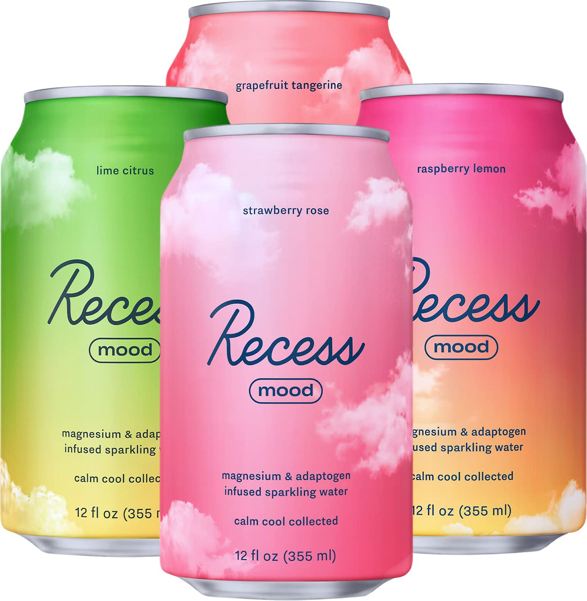 Recess Mood Magnesium & Adaptogen Drink, Relaxation Beverage, 12 Ounce ...