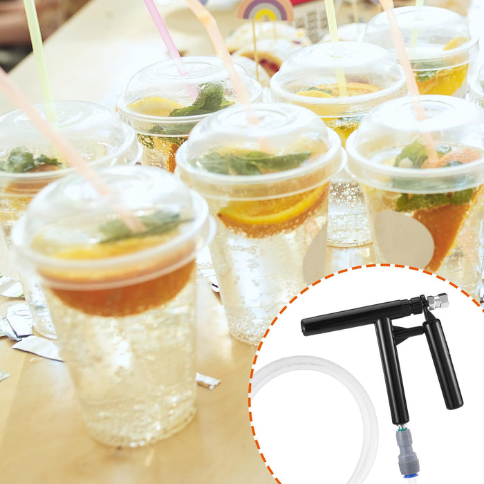Saillong Beverage Gun Lemonade Dispenser Trigger Pump System Beer Bottle Filler Accessory Kit, Freshly Squeezed Lemonade Stand Supplies, Beverage Gun, 6.6ft Tube and Adapter, Oktoberfest Supplies