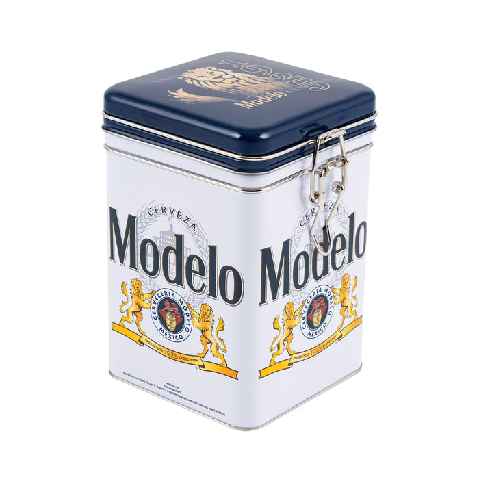 Modelo Entertaining Bundle Set – Galvanized Beverage Tub, Serving Tray, Napkin Holder, Straw Holder, Salt & Pepper Caddy, and Locktop Canisters – Indoor & Outdoor Beverage Serving Collection (White)