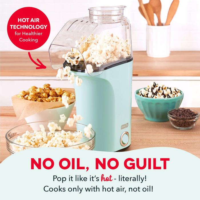Dash Fresh Pop Popcorn Maker, 16-Cup Hot Air Popper, Aqua