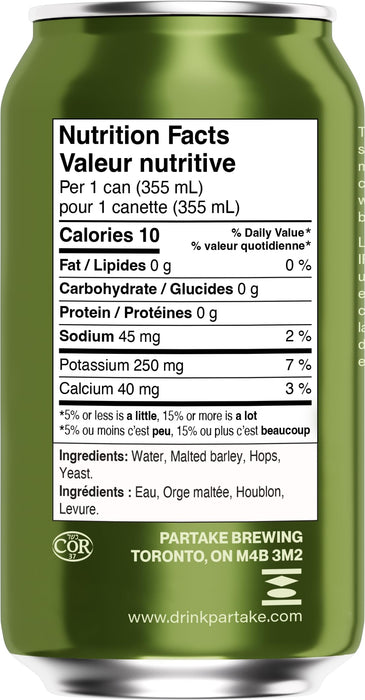Partake Brewing Craft Non Alcoholic Beer, IPA 12 Pack x 12 Fl Oz Cans - Low Calorie & Carb, No Sugar, All Natural Ingredients - Award-Winning Taste, Non Alcoholic Beer Without the Empty Calories