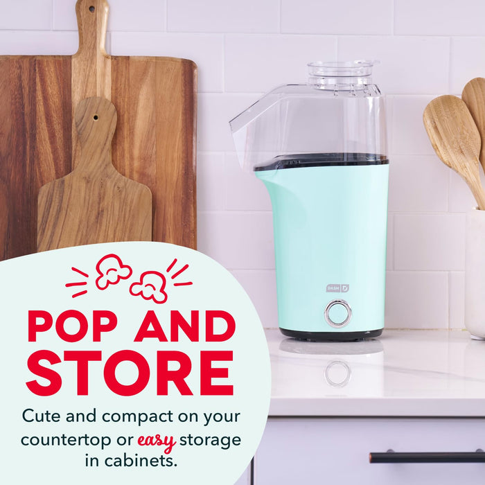 Dash Fresh Pop Popcorn Maker, 16-Cup Hot Air Popper, Aqua