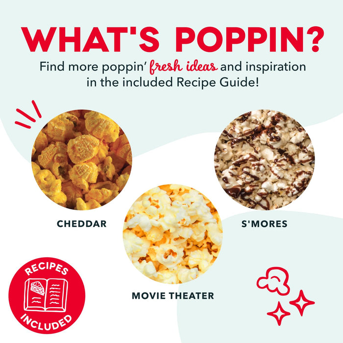 Dash Fresh Pop Popcorn Maker, 16-Cup Hot Air Popper, Aqua