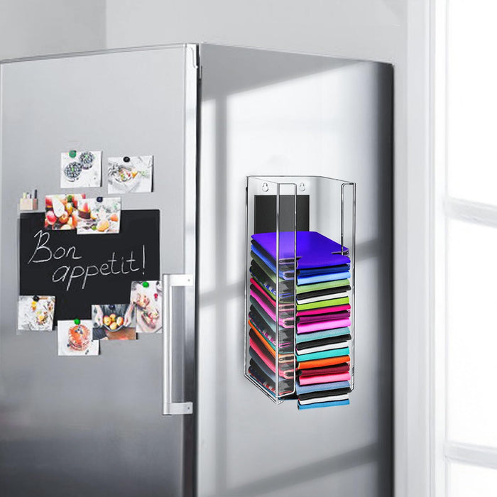 Kevenal Magnetic Acrylic Can Cooler Holder, Beer Can Sleeves Storage, Wall Mounted Can Cooler Dispenser, Gifts for Beer Lovers (Ultimate Style)
