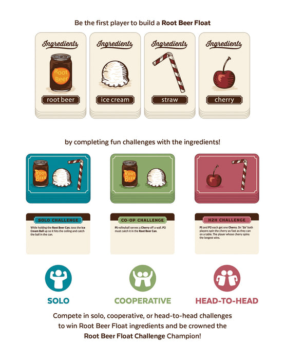 Root Beer Float Challenge by Gray Matters Games - Creative Family Game Night Fun for 2-8 Players, Ages 8+