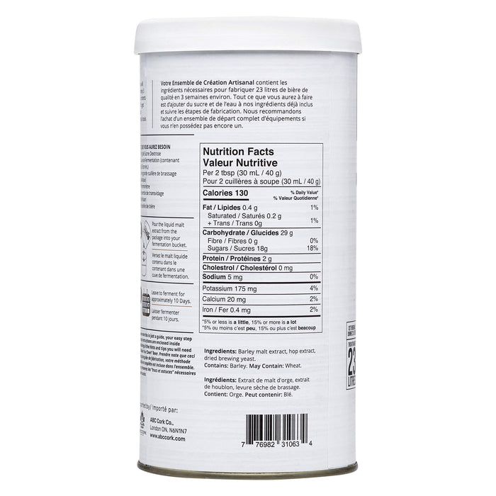 ABC Crafted Series Beer Making Kit | Beer Making Ingredients for Home Brewing | Yields 6 Gallons of Beer | Irish Red Ale