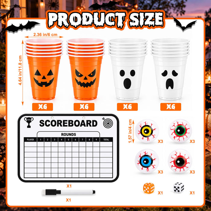 41 Pcs Halloween Beer Pong Party Game Set Adults Halloween Party Supplies