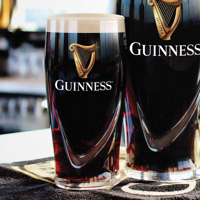 Guinness Half Pint Glasses – Set of 2 | 10oz Capacity | Official Livery Design | Not Full Pint Size