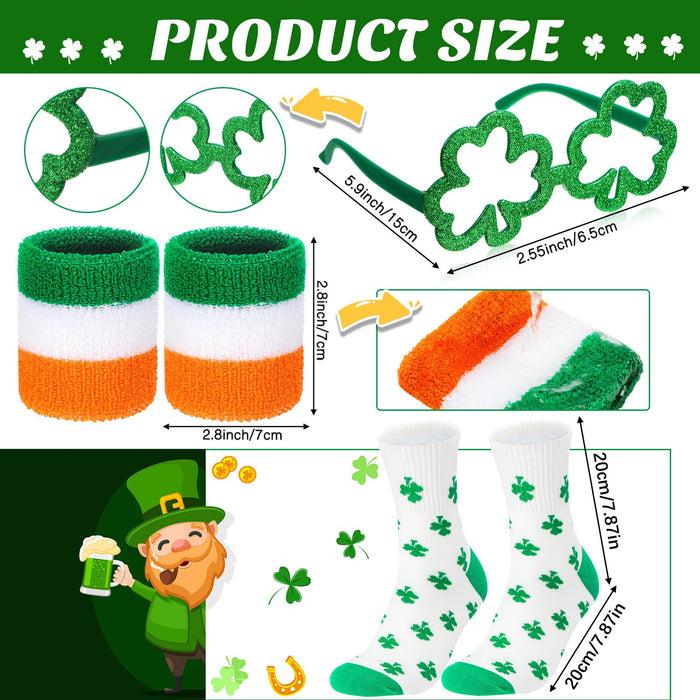Mepase St Patrick's Day Costume Outfit Leprechaun Accessories Funny Beer Waist Drink Belt Holder Pack for Irish Day(Flag)