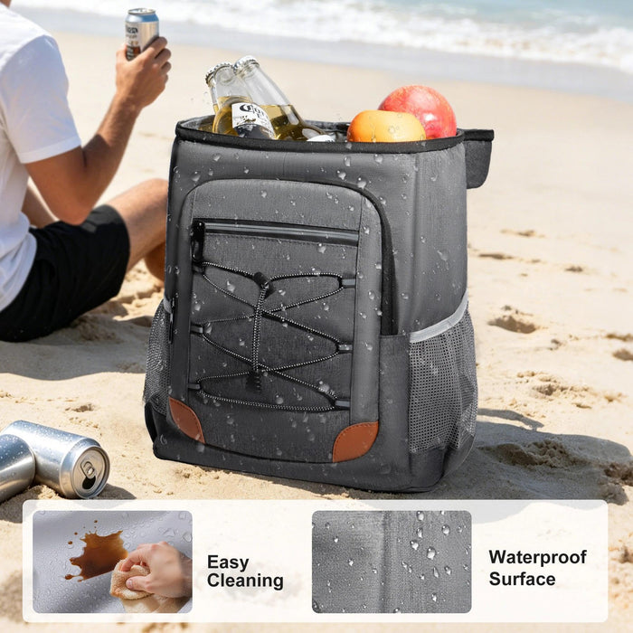 Backpack Cooler Insulated Leak Proof for Men Women 36 Cans Soft Cooler Backpack Insulated Waterproof Large Capacity Coolers Bag Portable for Lunch Camping Travel Picnic Hiking Deep Grey
