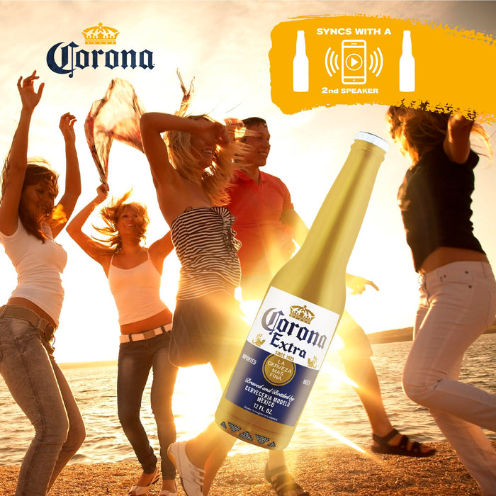 Corona Beer Bottle Bluetooth Speaker – Portable Wireless Stereo 30FT Range Sound System with Bluetooth + AUX Support, 3 Hour Playtime, Travel-Friendly Audio for Outdoor & Indoor Activities