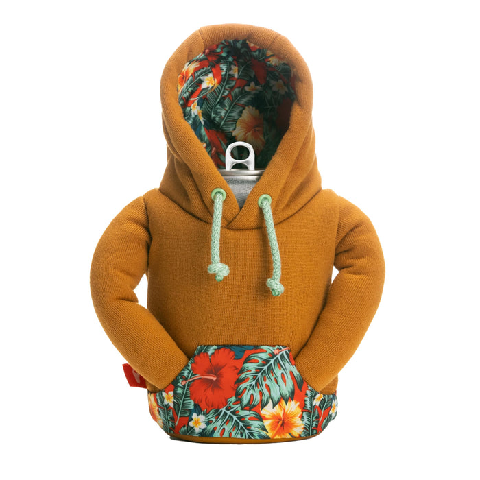 Puffin Hoodie Insulated Can Cooler, 12 & 16 oz - Honey Brown & Island Time