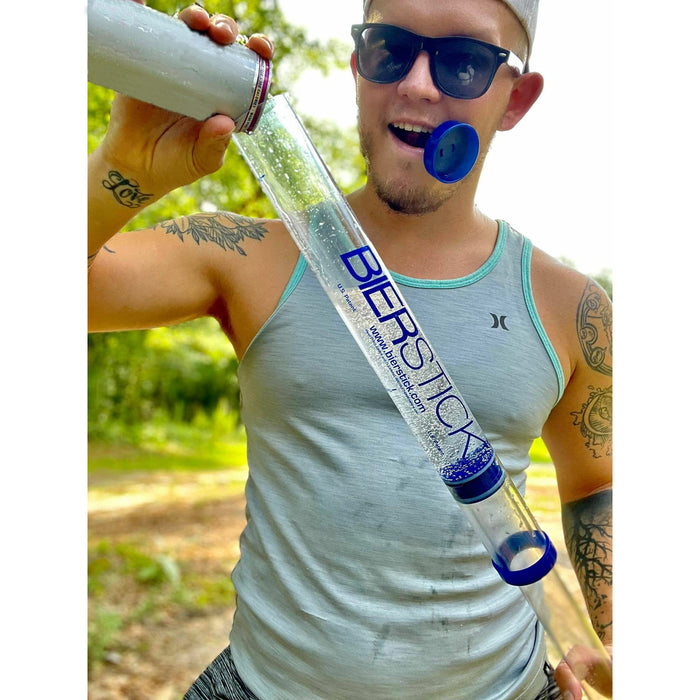 Beer Bong Bierstick 2.0 Syringe - College Gift Party Tool - Perfect for Tailgating, Spring Break, and Boat Parties - Funnel Holds 24oz with Removable Mouthpiece