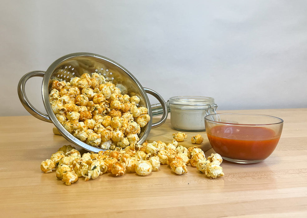 Campbell's Sweets Factory Beer Cheddar, Buffalo Ranch, & Nacho Jalapeno Gourmet Popcorn Flavors - 3 Bag Variety Gift Pack Specialty Popped Popcorn