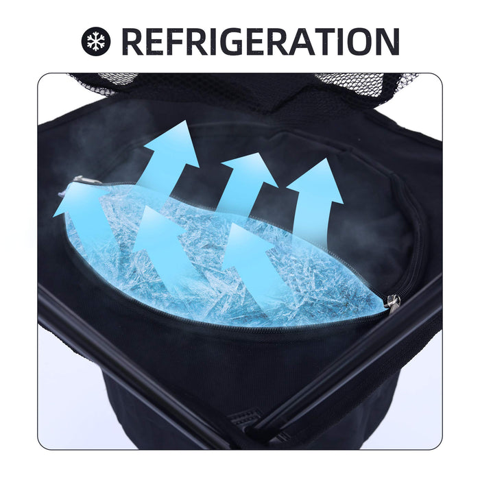 Camping Cooler with Table, Canvas Table, Portable Drink Tables, Tailgating & Beach Tables, Ultralight Compact with Carry Bag for Outdoor, Picnic, Beach, Beer Pong