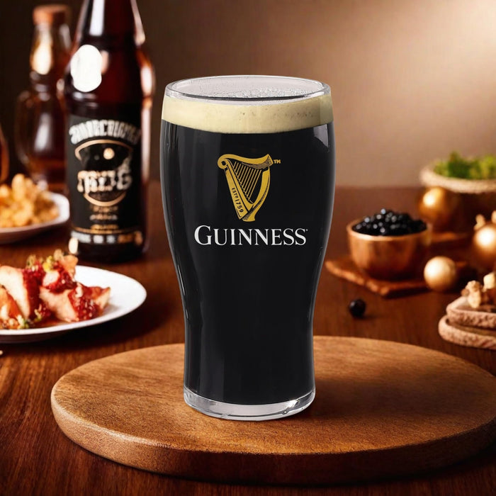 LORD'S ROCKS Guinness Official 20oz Pint Glasses – Set of 2, Branded Tulip Shape Beer Glassware – Classic Irish Pub Style
