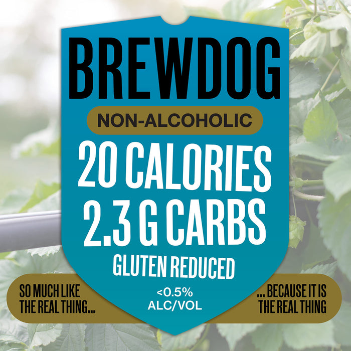 BrewDog 24-Pack of Punk AF | Non-Alcoholic, Robust IPA | 20 Calories, 2.3g Carbs Per Serving | 12oz Cans