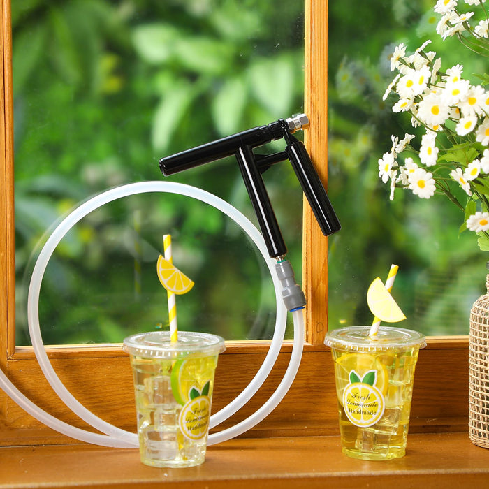 Saillong Beverage Gun Lemonade Dispenser Trigger Pump System Beer Bottle Filler Accessory Kit, Freshly Squeezed Lemonade Stand Supplies, Beverage Gun, 6.6ft Tube and Adapter, Oktoberfest Supplies