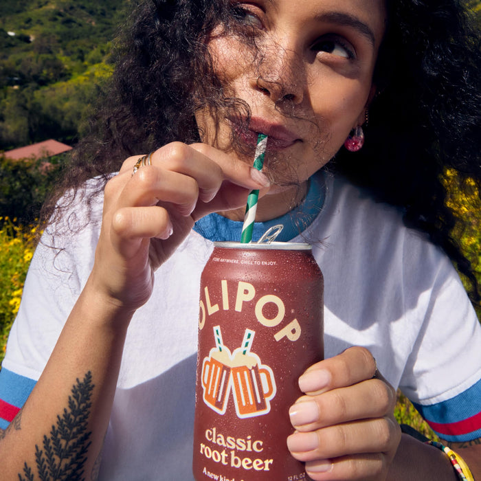 OLIPOP 6g Fiber Prebiotic Soda, Classic Root Beer, 12 fl oz, 12 Pack