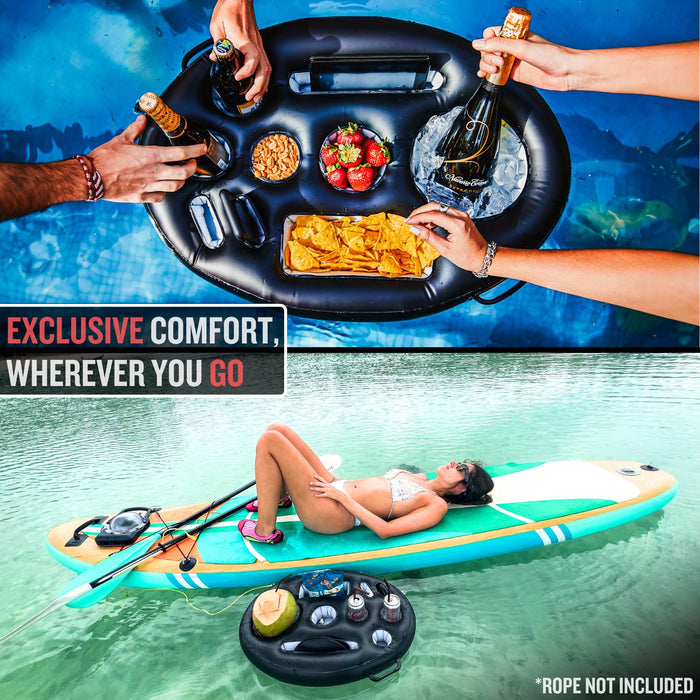 DIVEBLAST: Premium Floating Drink Holder for Pool, Hot Tub Accessories for Adults - Holds Up to 50 LBS - Fun Swimming Pool Accessories for Adults, Cool and Unique Drink Floaties
